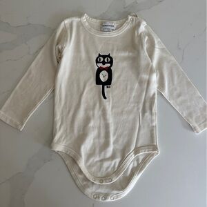 Bobo Choses Cream Onesie with Cat Design